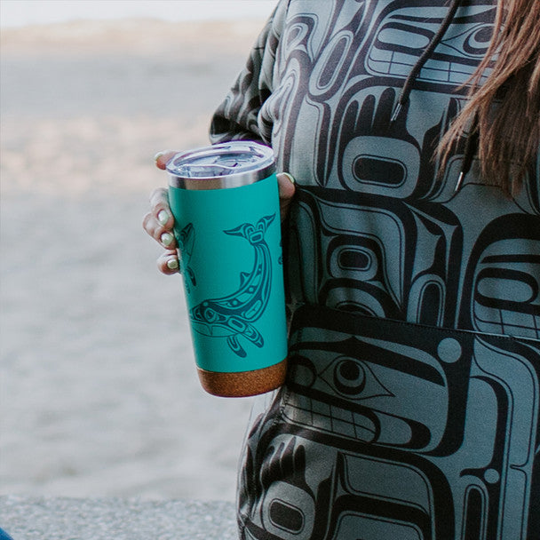 Cork Base Travel Mug - Humpback Whale (20 oz.)