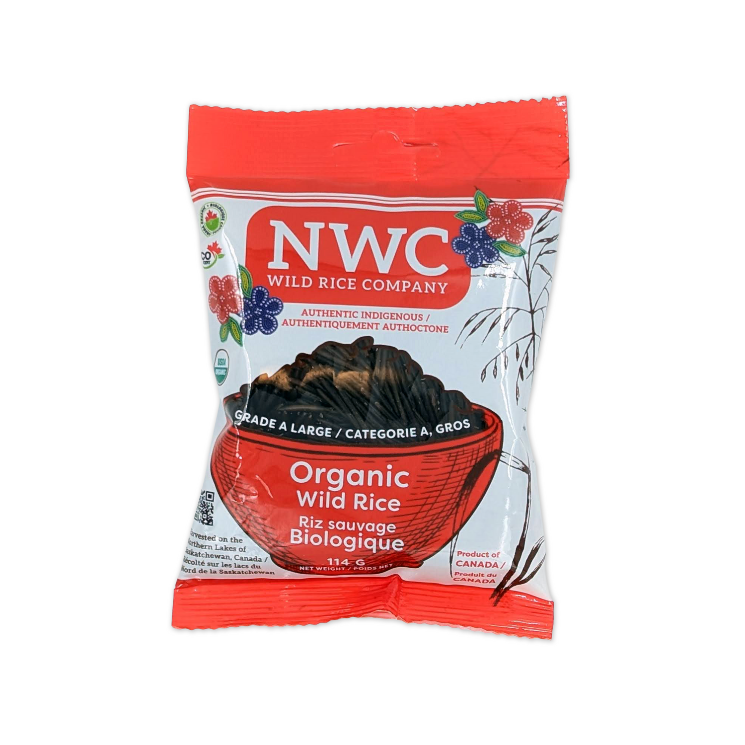 NWC Wild Rice Company organic wild rice package on a white background