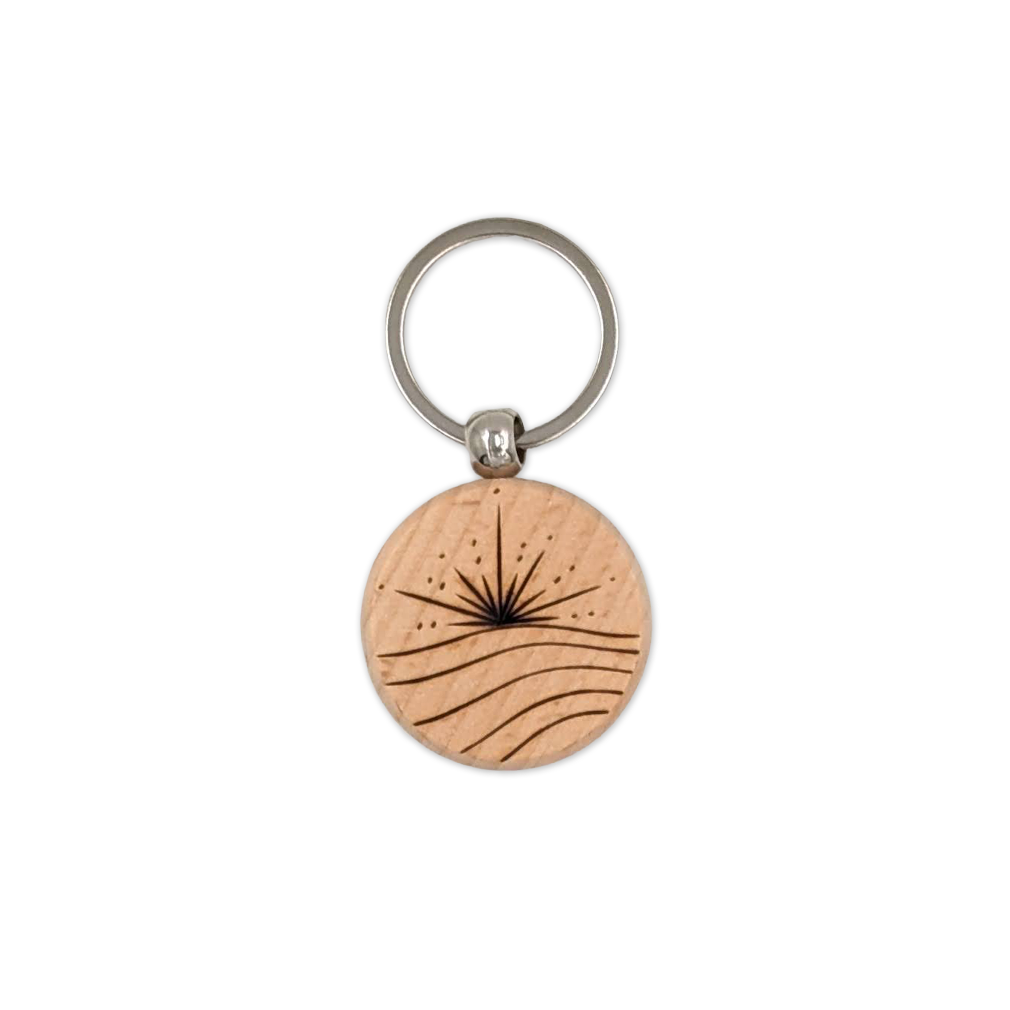 Hand-Burned Pyrography Keychain