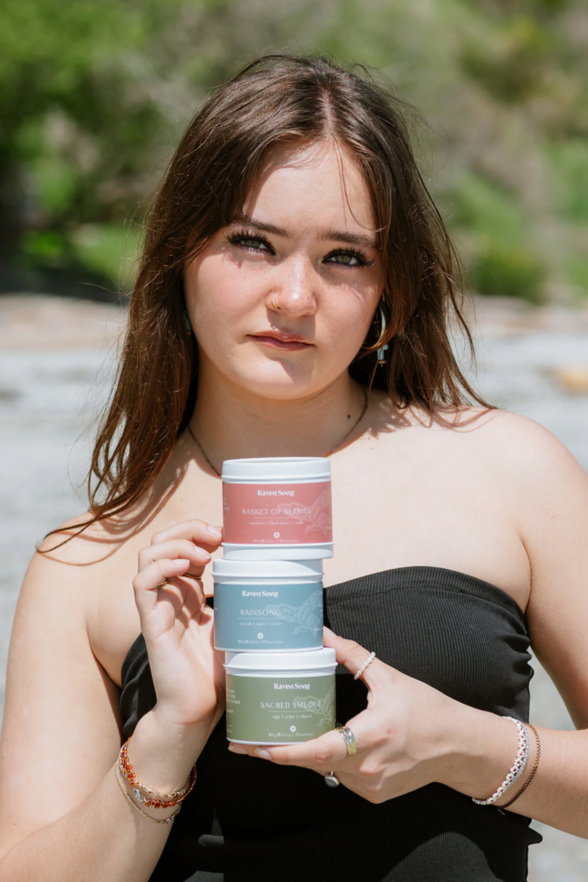 Sacred Smudge Candle - Sage + Cedar + Tobacco Leaf