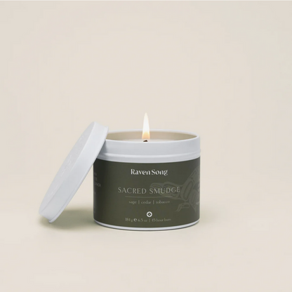 Sacred Smudge Candle - Sage + Cedar + Tobacco Leaf